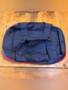 Pyrex vintage insulated casserole carrier bag 9X13 blue/red